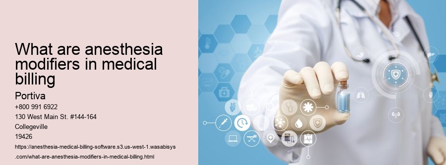what are anesthesia modifiers in medical billing