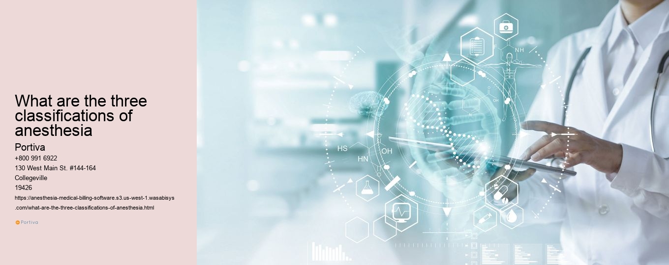 what are the three classifications of anesthesia